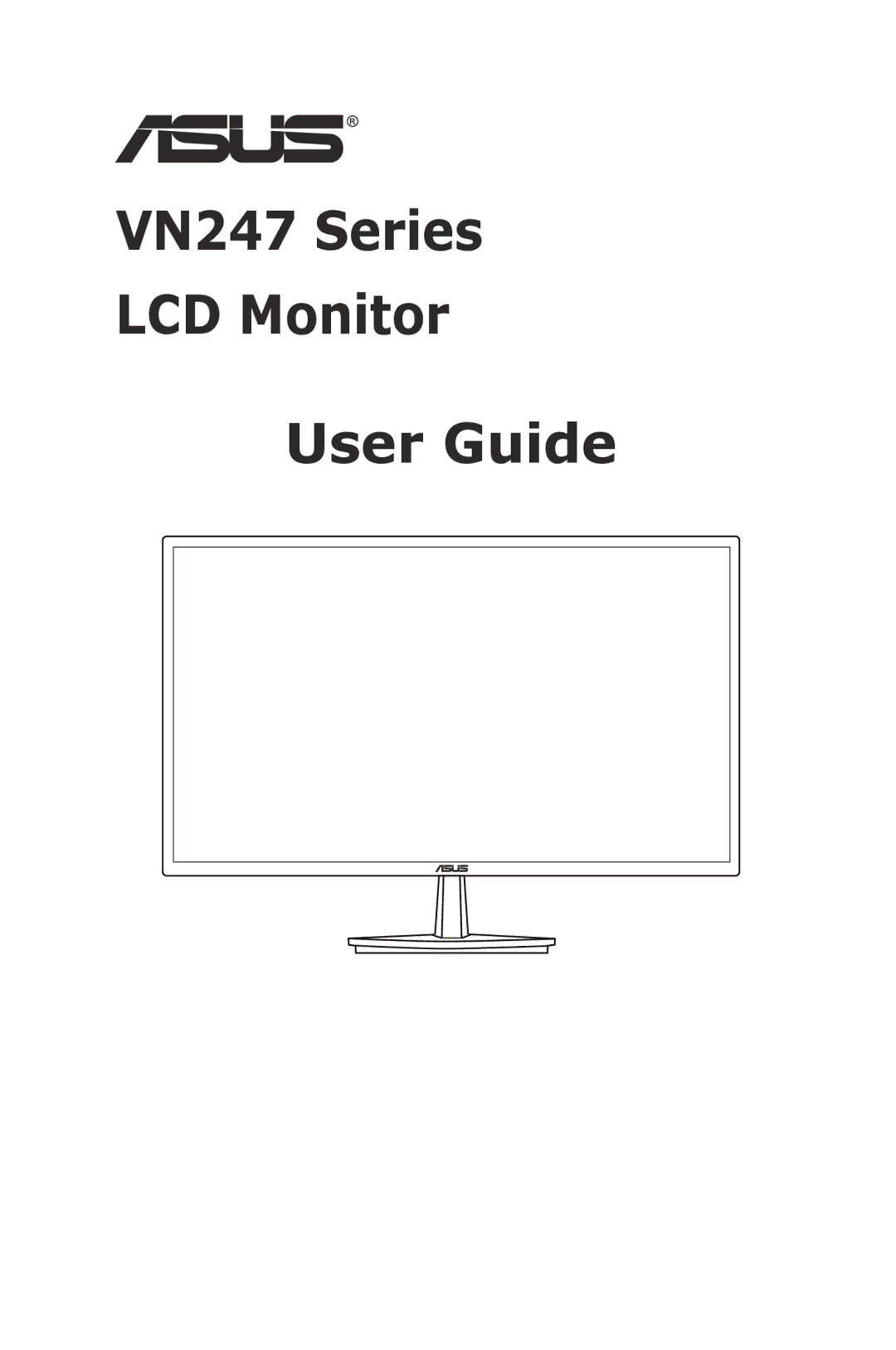 Asus VN247HP, VN247H-P manual VN247 Series LCD Monitor User Guide 