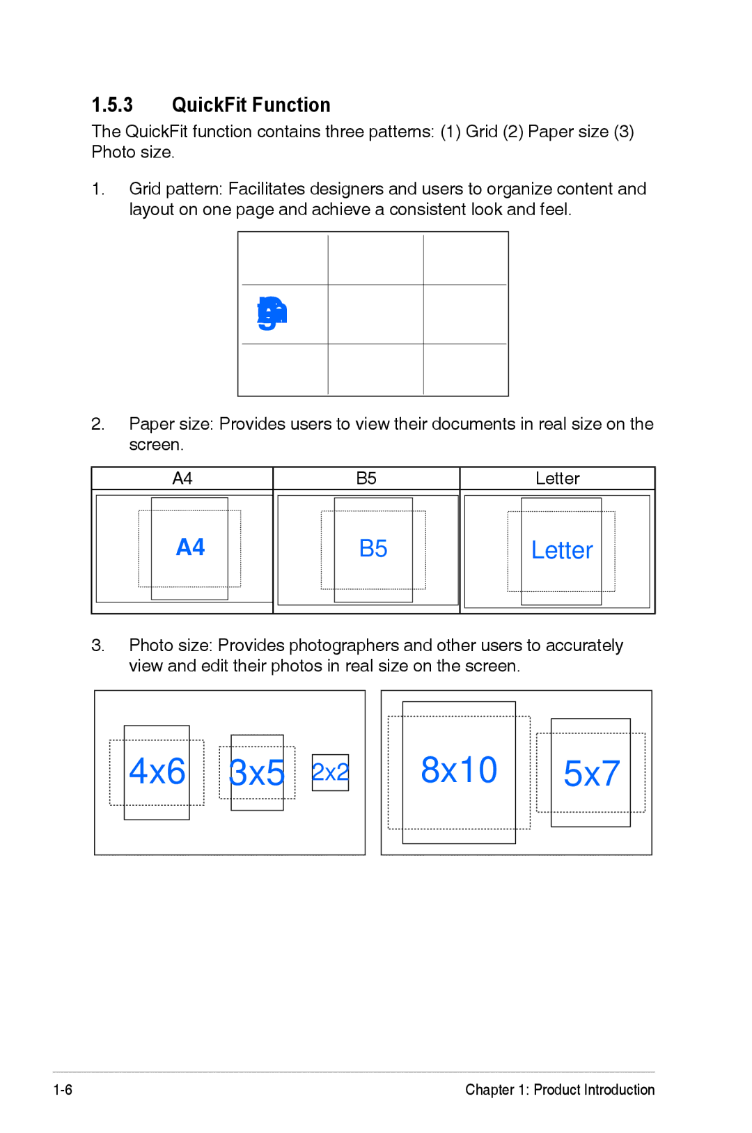 Asus VN289 manual Alignment Grid, QuickFit Function 