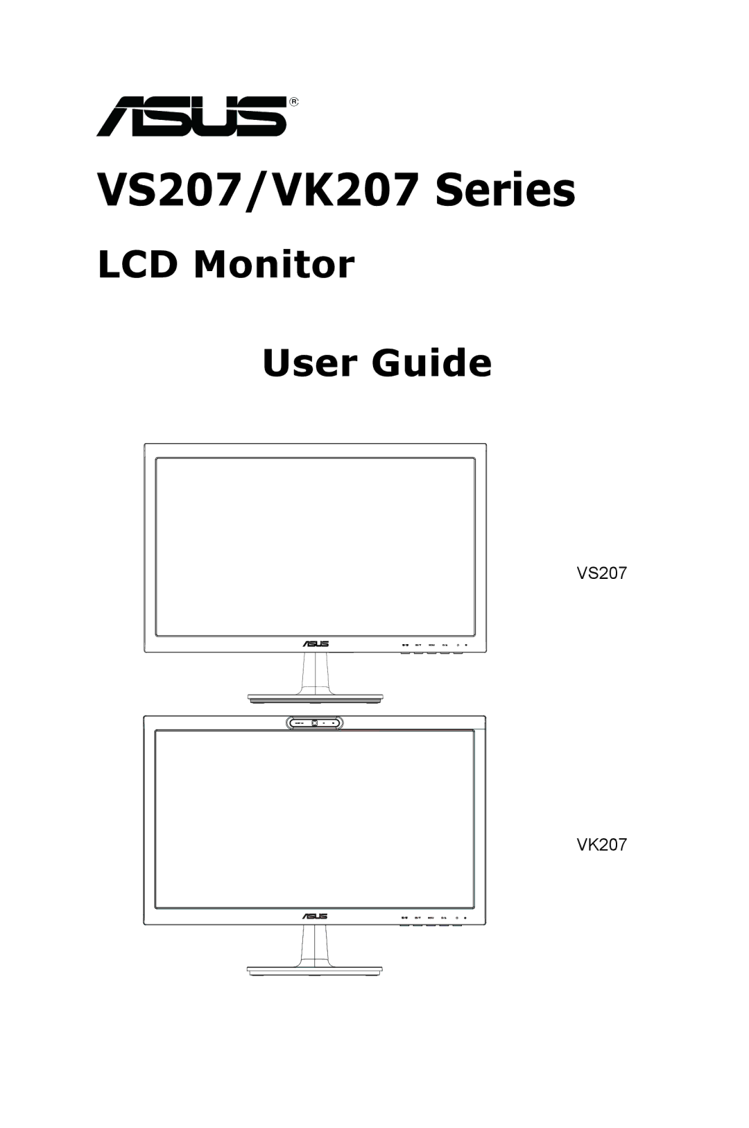 Asus VS207TP manual VS207/VK207 Series 