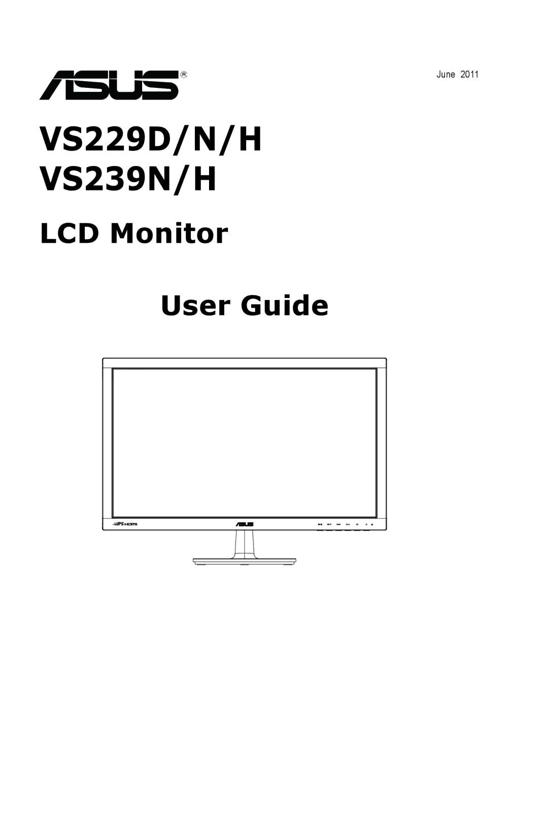 Asus VS229HP manual VS229D/N/H VS239N/H 