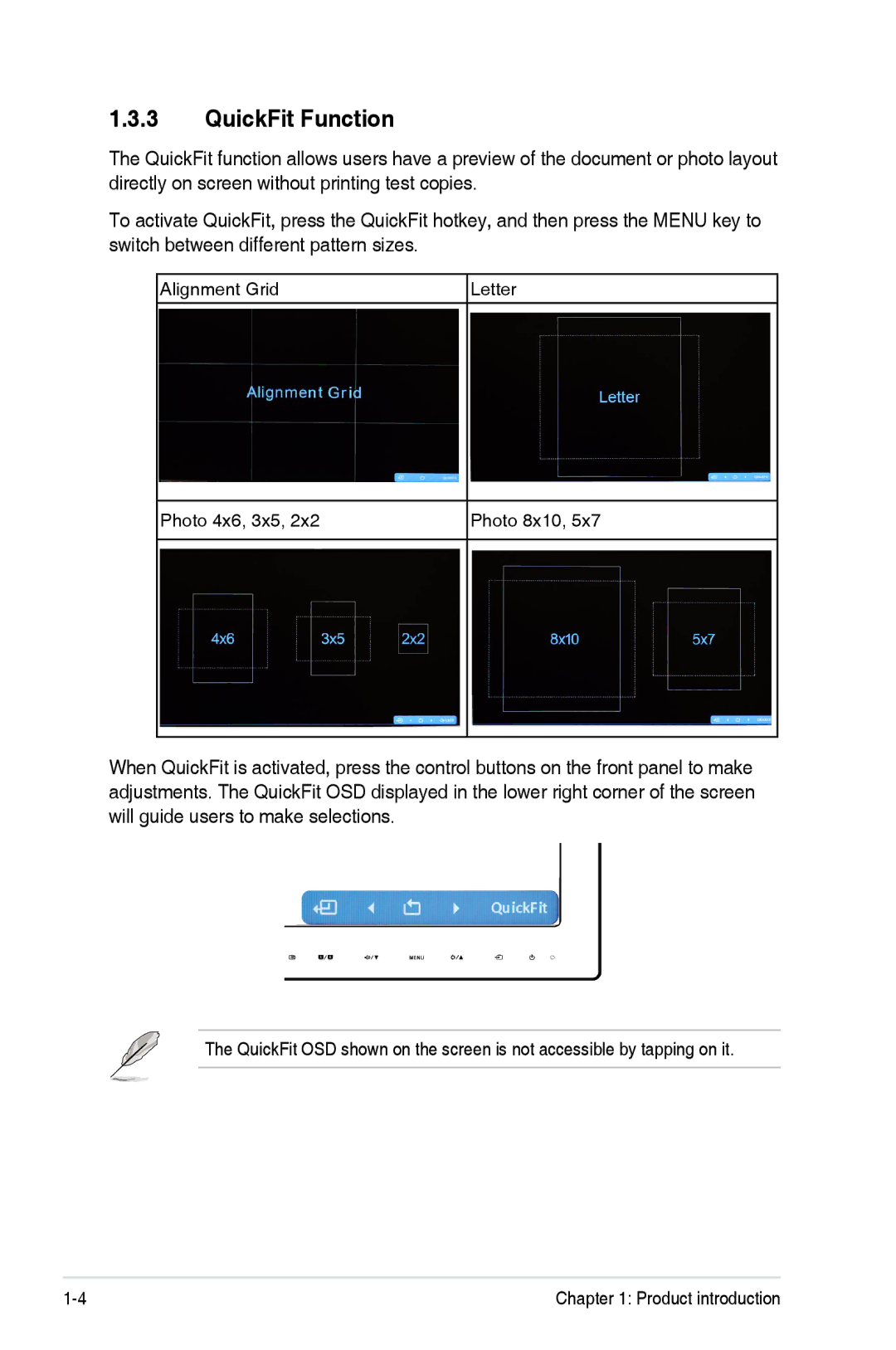 Asus VS278QP manual QuickFit Function 