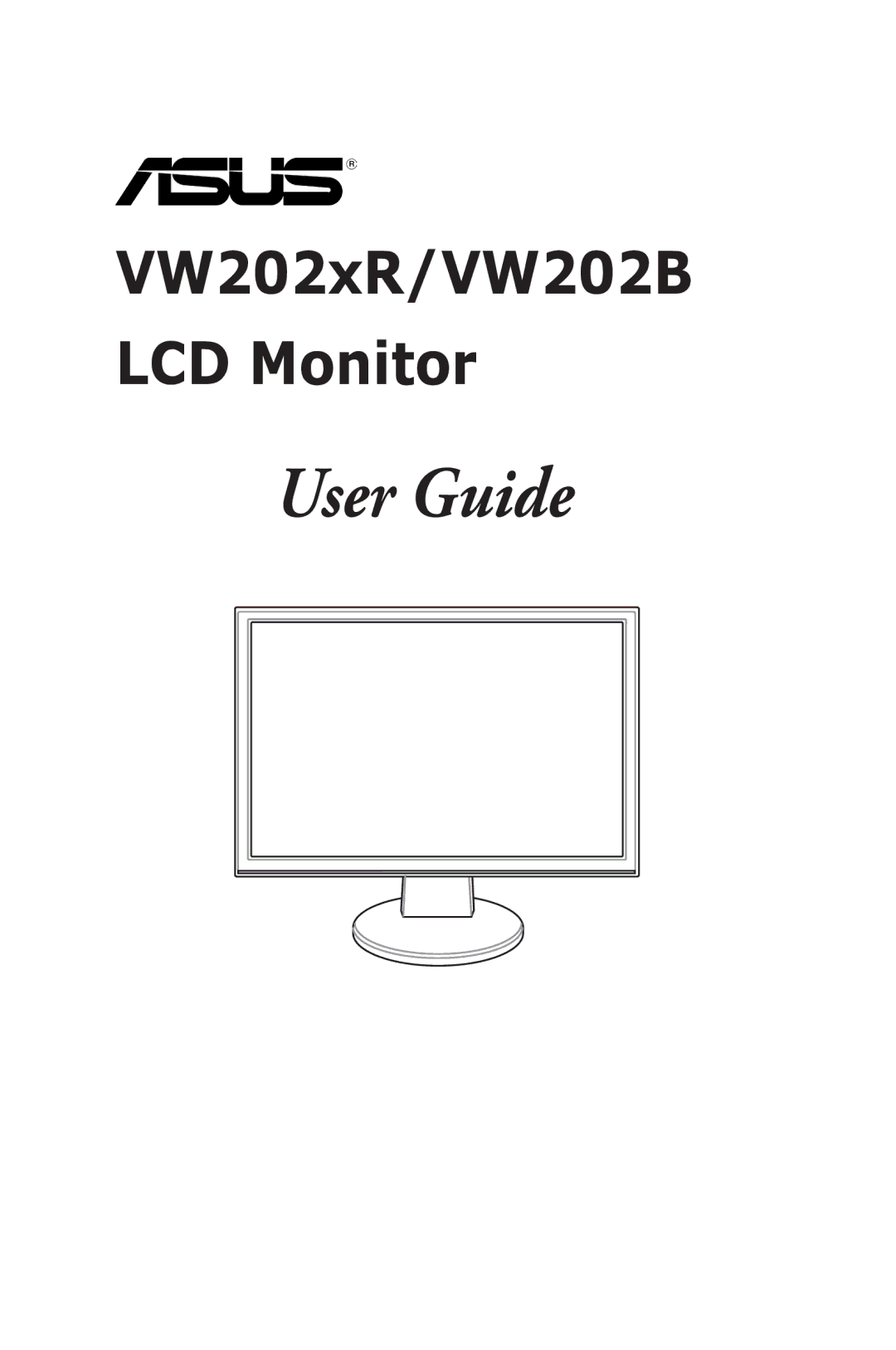 Asus VW202XR, VW202B manual User Guide 