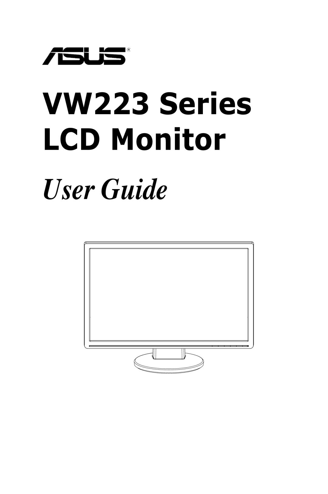 Asus VW223D, VW223N, VW223T, VW223B, VW223S manual User Guide 