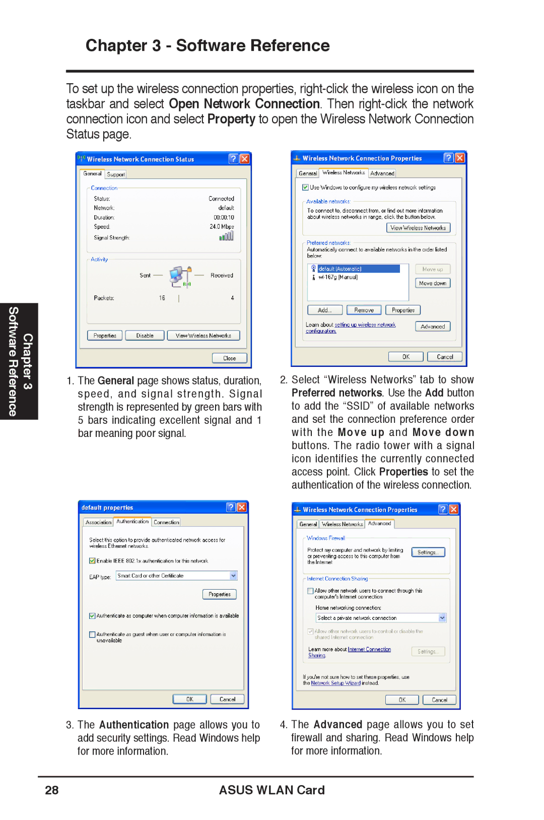 Asus WL-169gE user manual Software Reference 