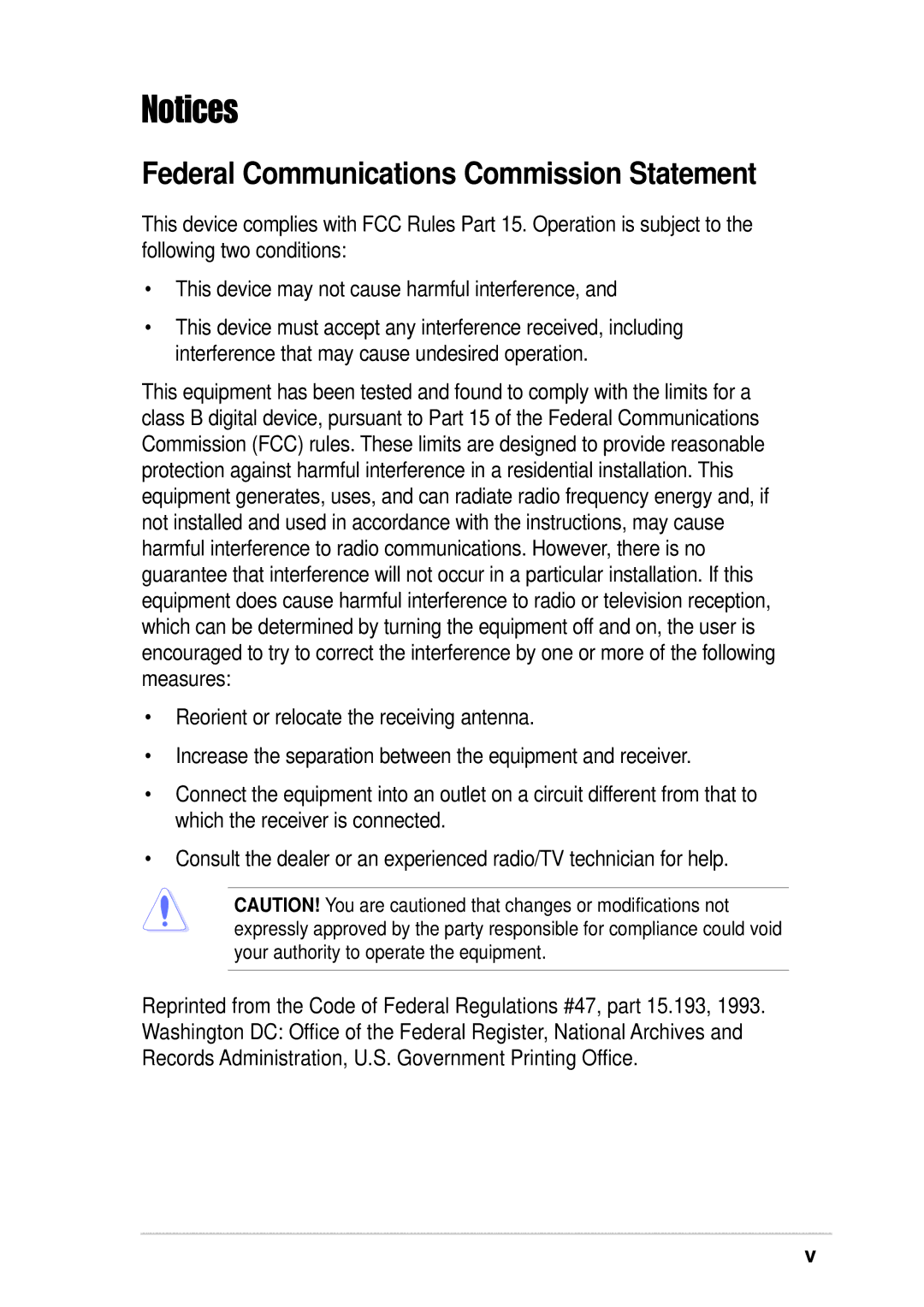 Asus WL-330G manual Federal Communications Commission Statement 