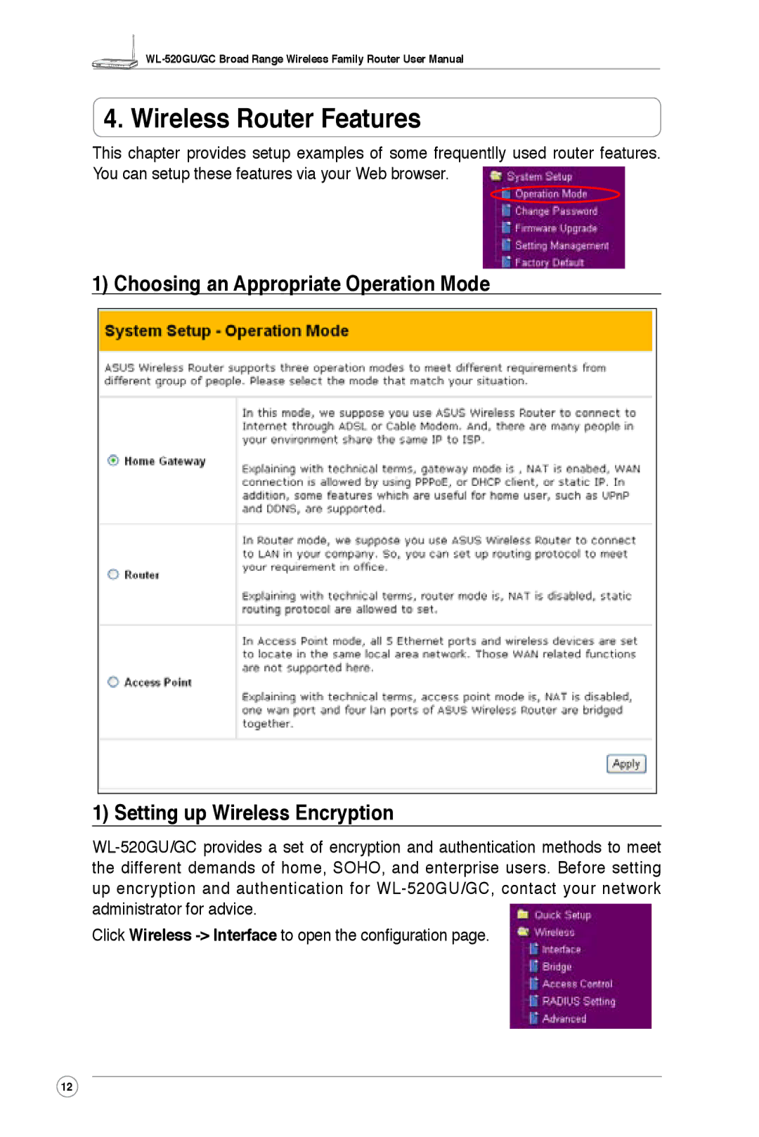 Asus WL-520GC, WL-520GU user manual Wireless Router Features 