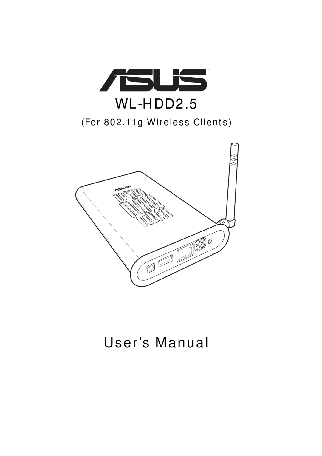 Asus WL-HDD2.5 user manual For 802.11g Wireless Clients 