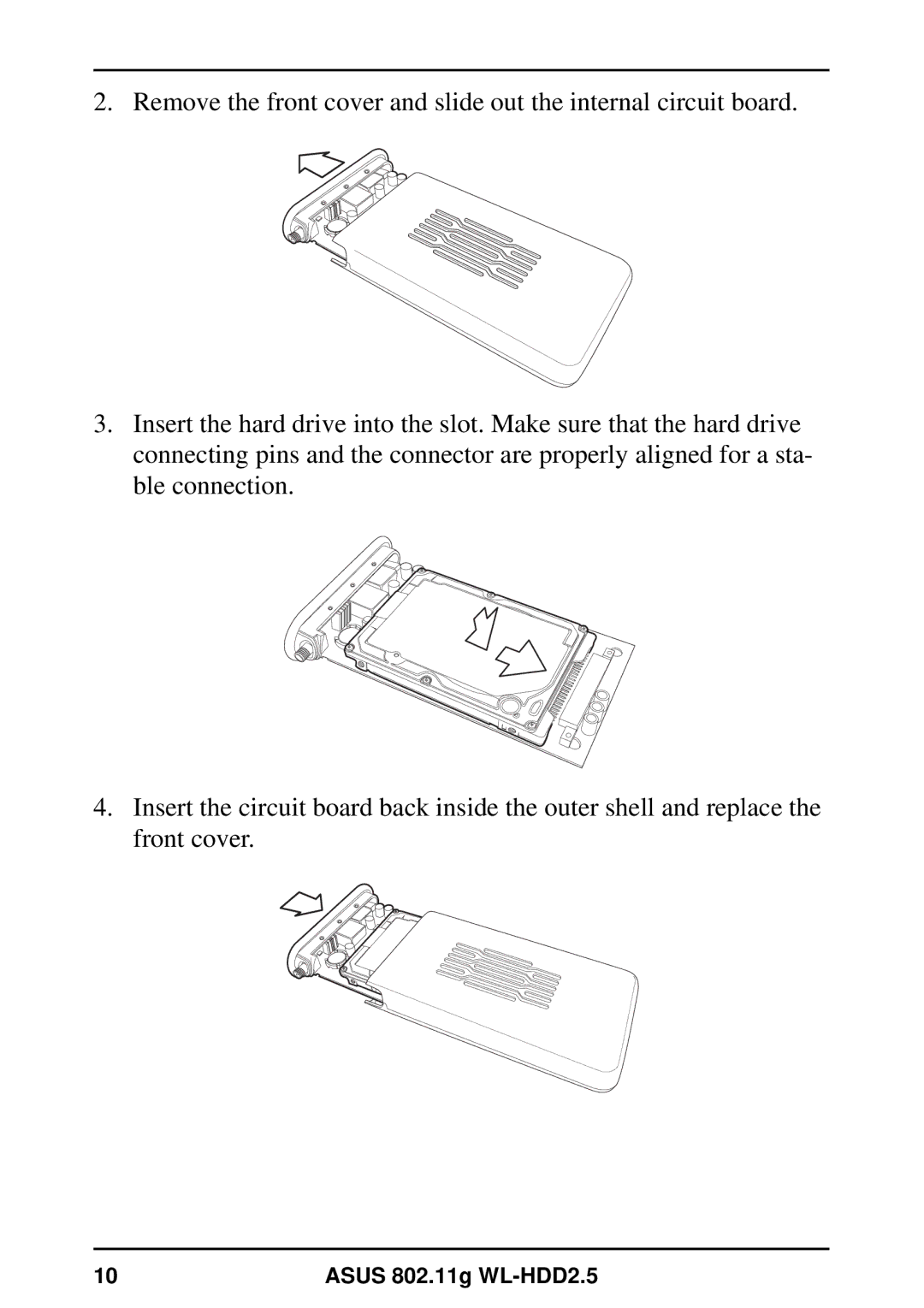 Asus user manual Asus 802.11g WL-HDD2.5 