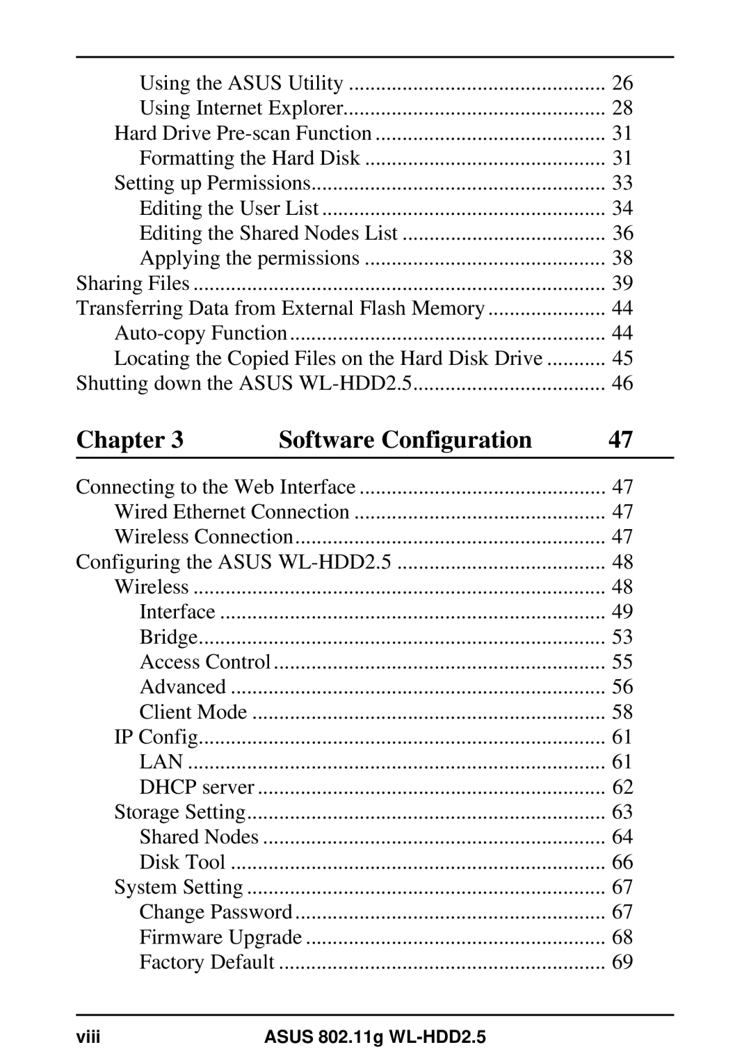 Asus WL-HDD2.5 user manual Chapter 