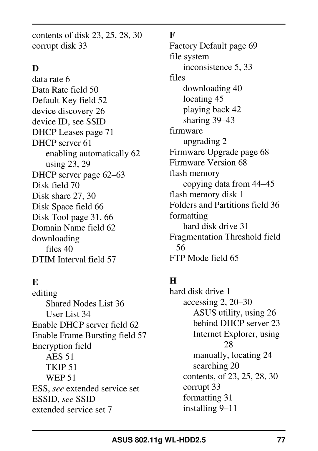 Asus WL-HDD2.5 user manual Editing 