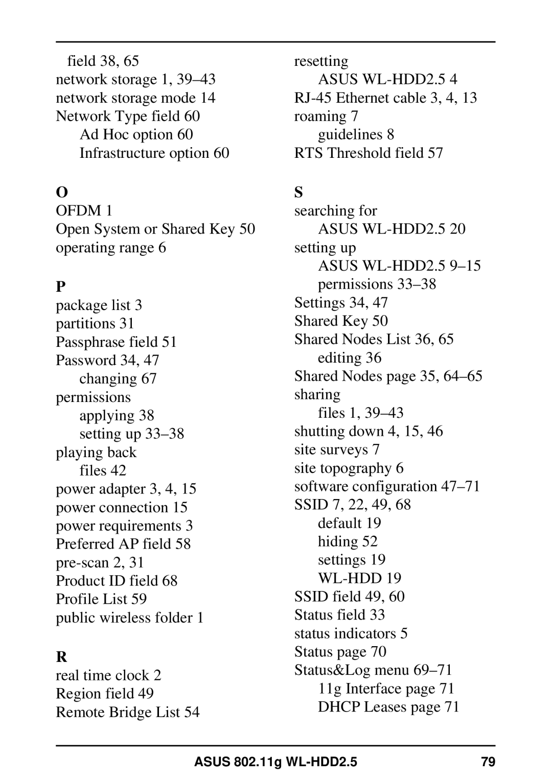 Asus WL-HDD2.5 user manual Ofdm 