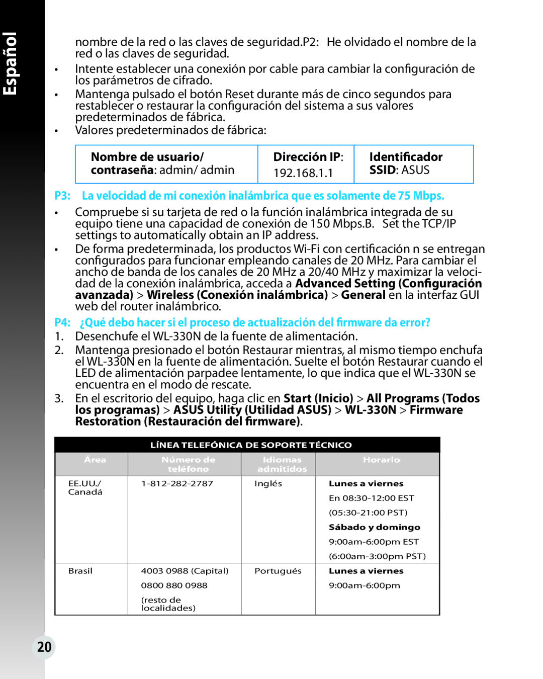 Asus WL330N quick start Ssid Asus 