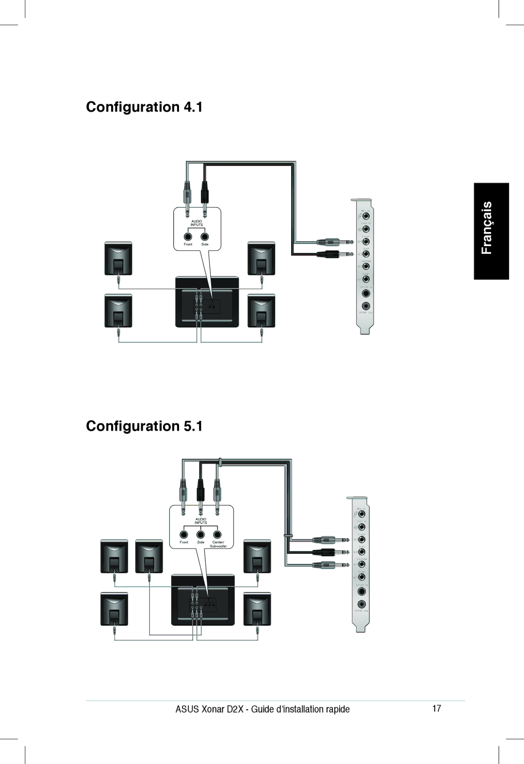 Asus Xonar D2X manual Configuration 