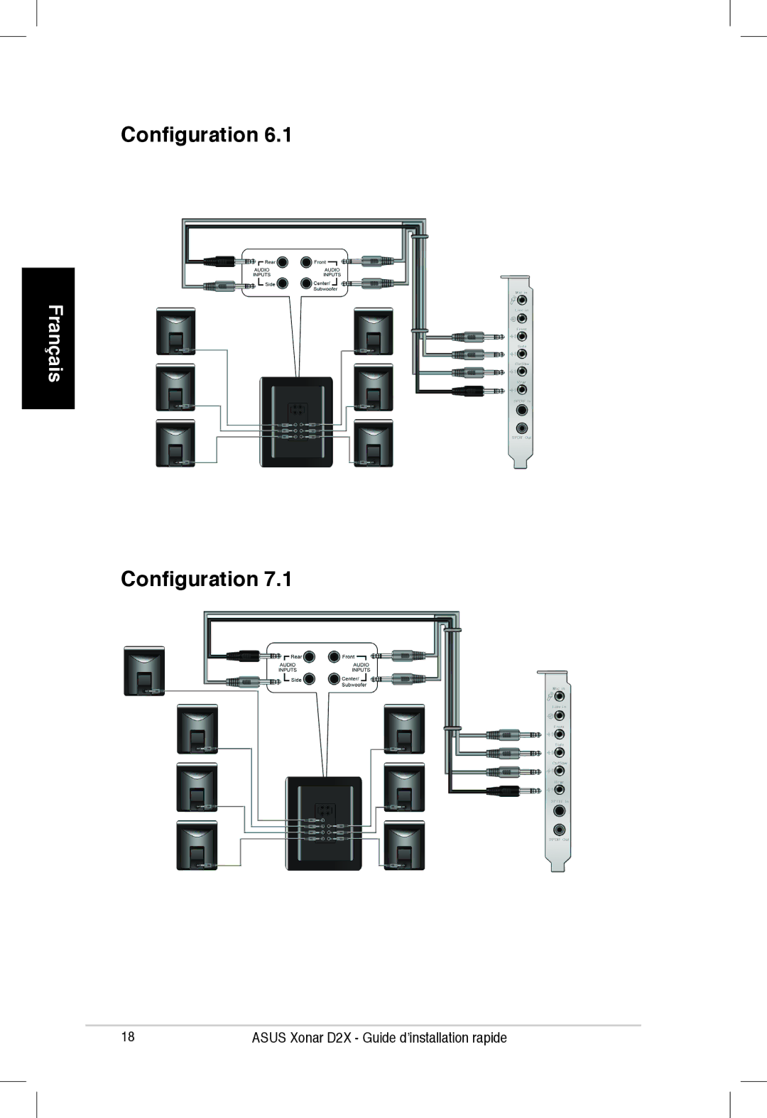 Asus Xonar D2X manual Configuration 