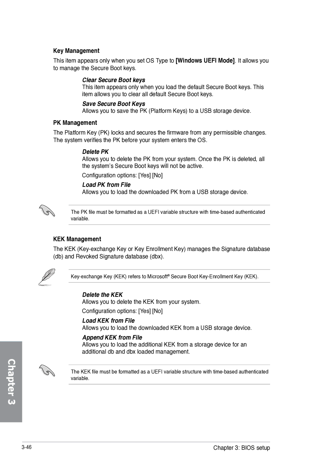 Asus Z87WS Clear Secure Boot keys, Save Secure Boot Keys, Delete PK, Load PK from File, Delete the KEK, Load KEK from File 