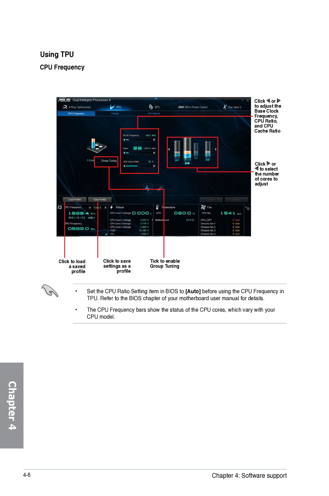 Asus Z87WS, Z87C, Z87-WS, 90SB0390M0AAY0 manual Using TPU, CPU Frequency 