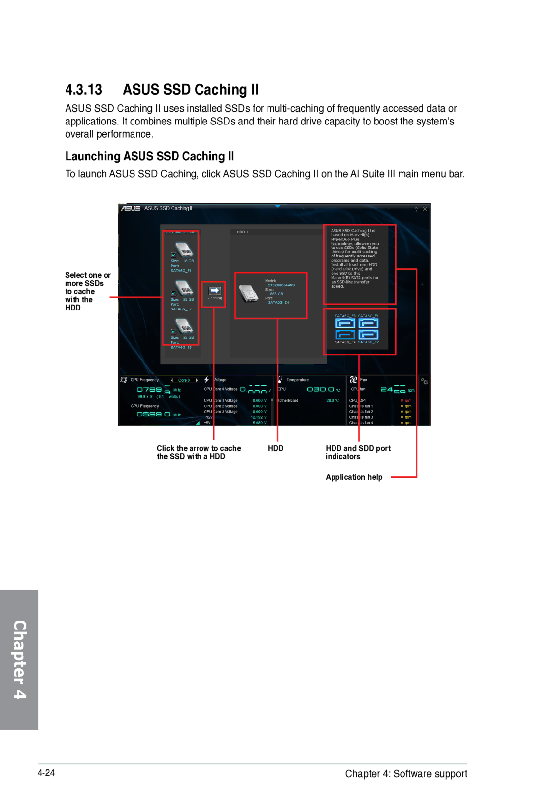 Asus Z87-WS, Z87WS, Z87C, 90SB0390M0AAY0 manual Launching Asus SSD Caching 