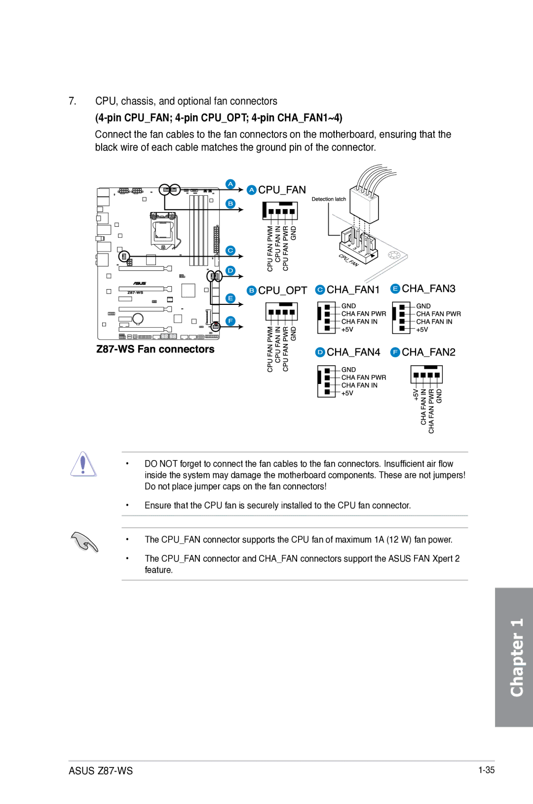 Asus 90SB0390M0AAY0, Z87WS, Z87C, Z87-WS manual Chapter 