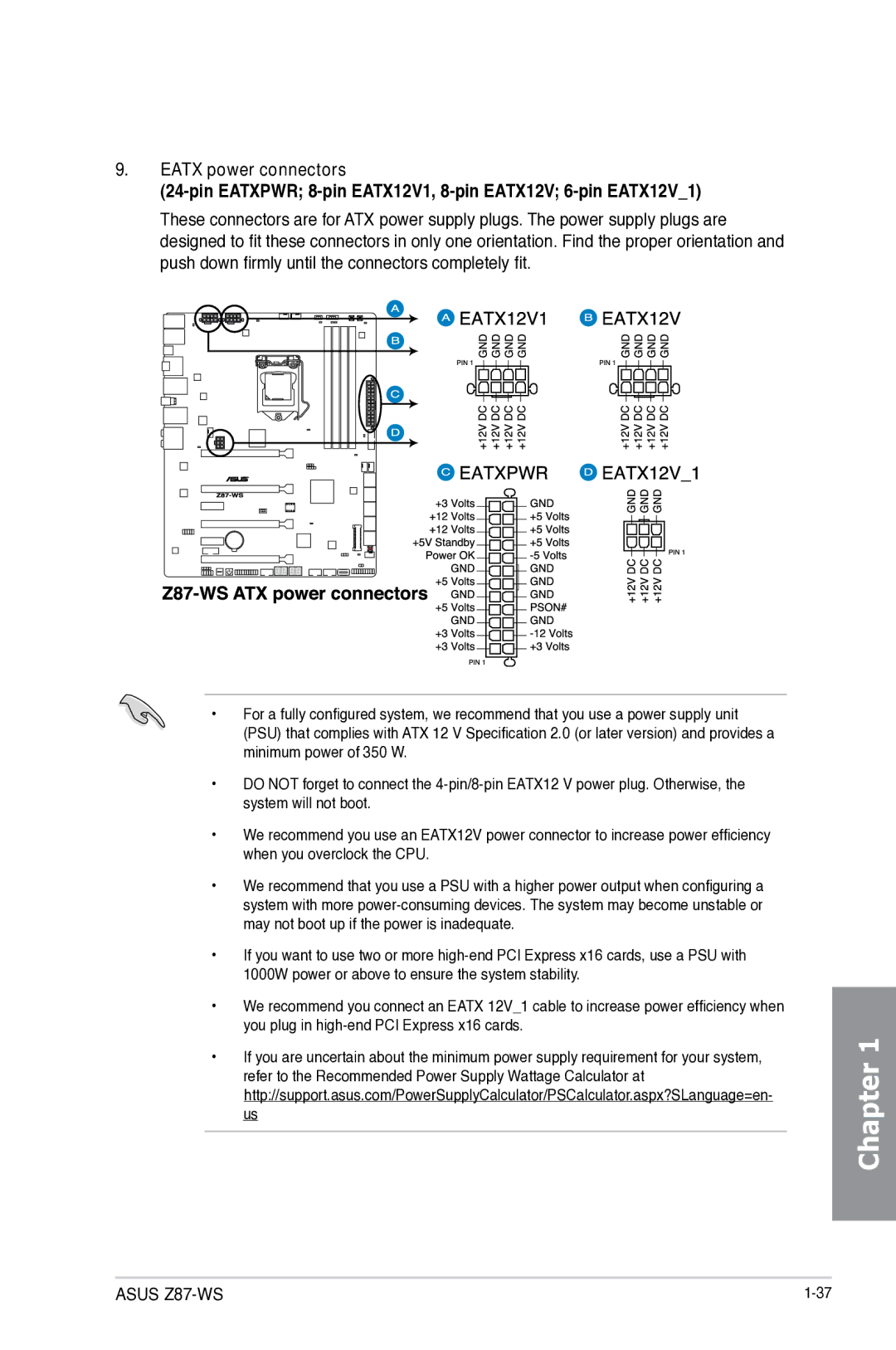 Asus Z87C, Z87WS, Z87-WS, 90SB0390M0AAY0 manual Chapter 