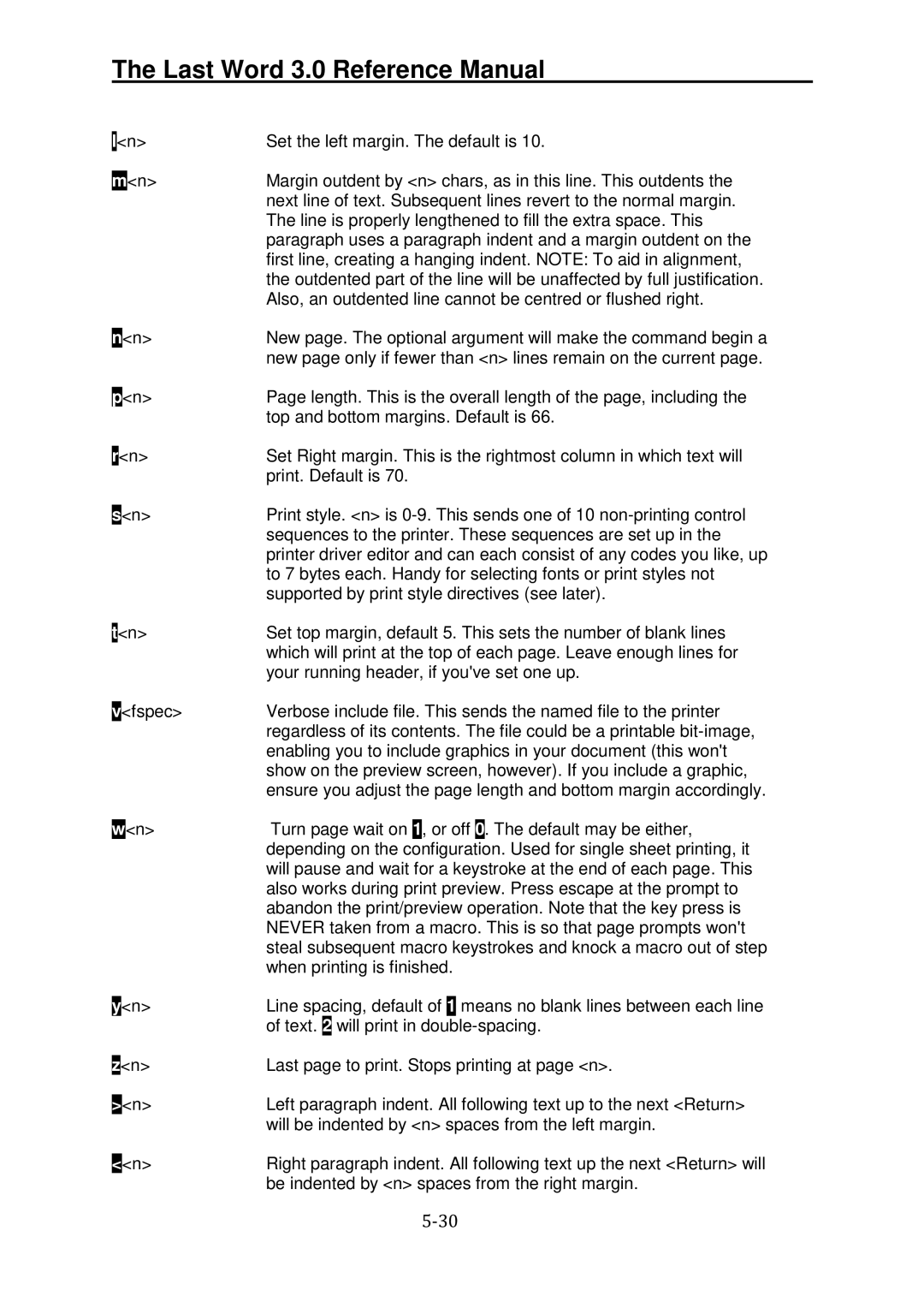 Atari XL manual Set the left margin. The default is 