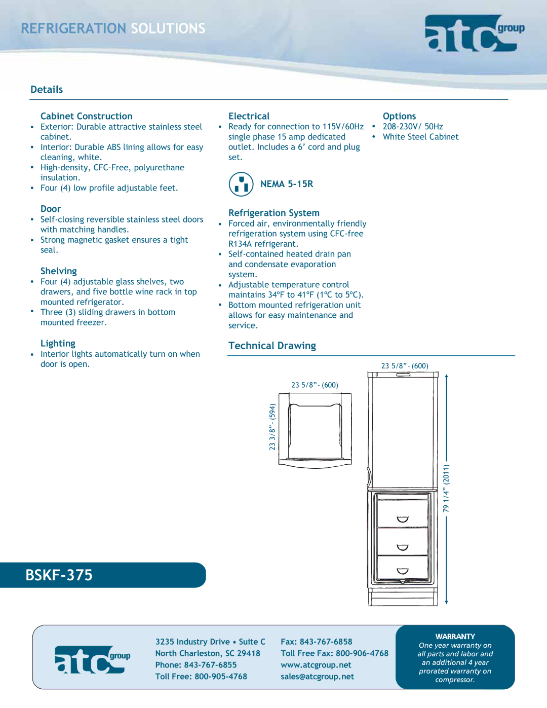 ATC Group BSKF-375 dimensions Details, Technical Drawing 