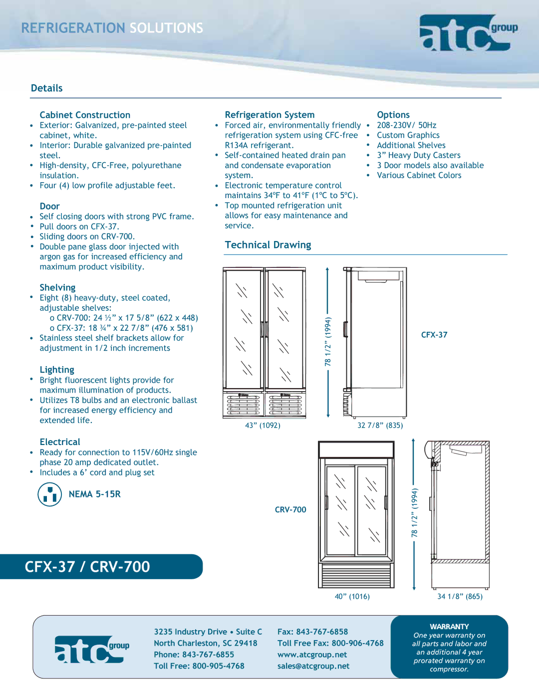 ATC Group CRV 700, CFX 37 dimensions Details, Technical Drawing 