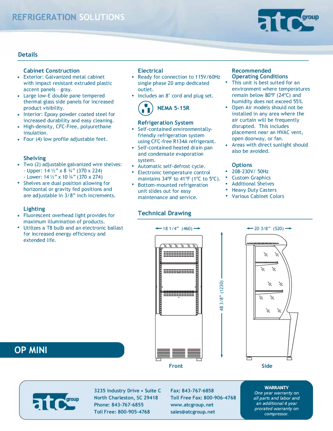 ATC Group OP MINI dimensions Details, Technical Drawing 