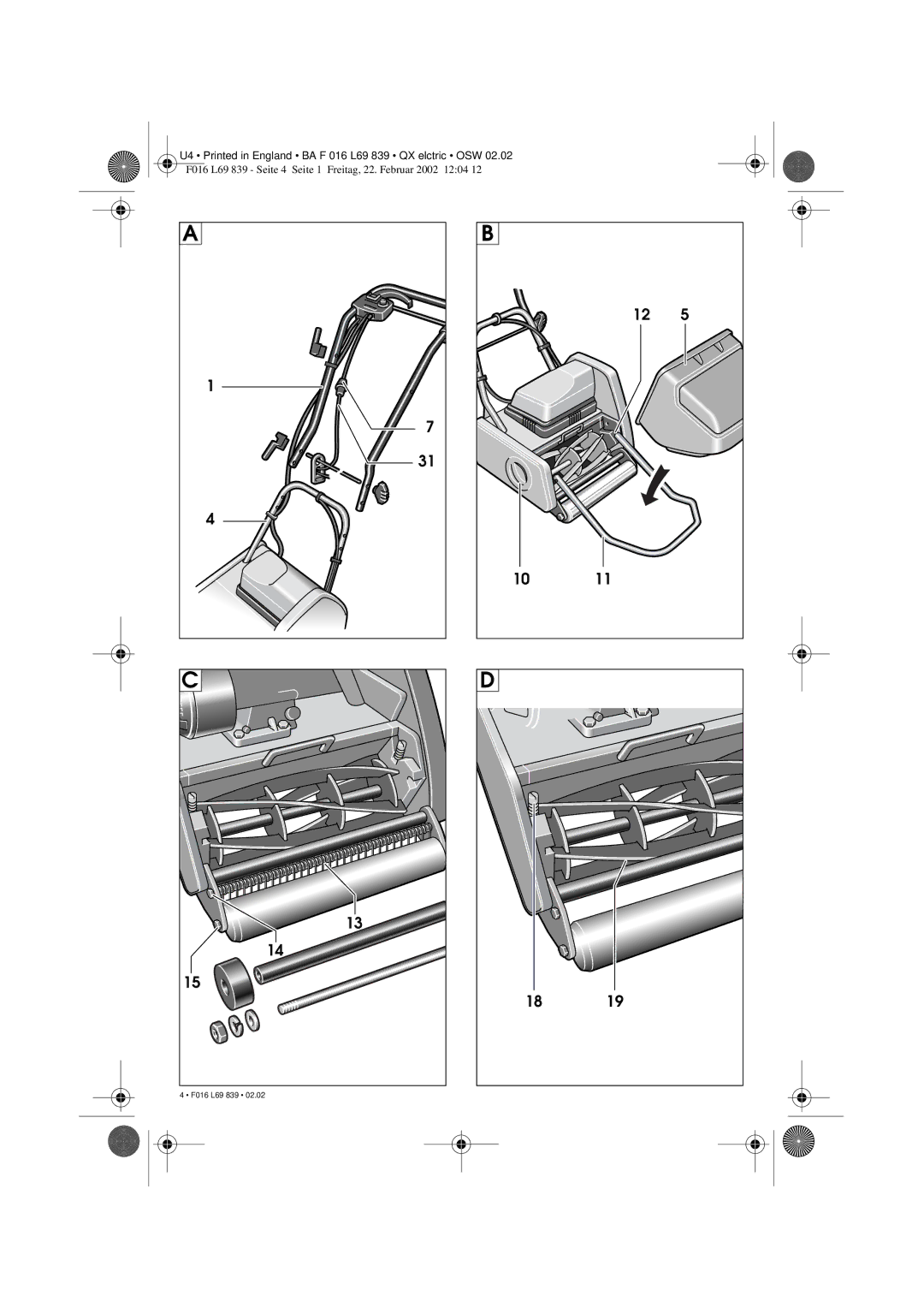 Atco QX operating instructions F016 L69 839 Seite 