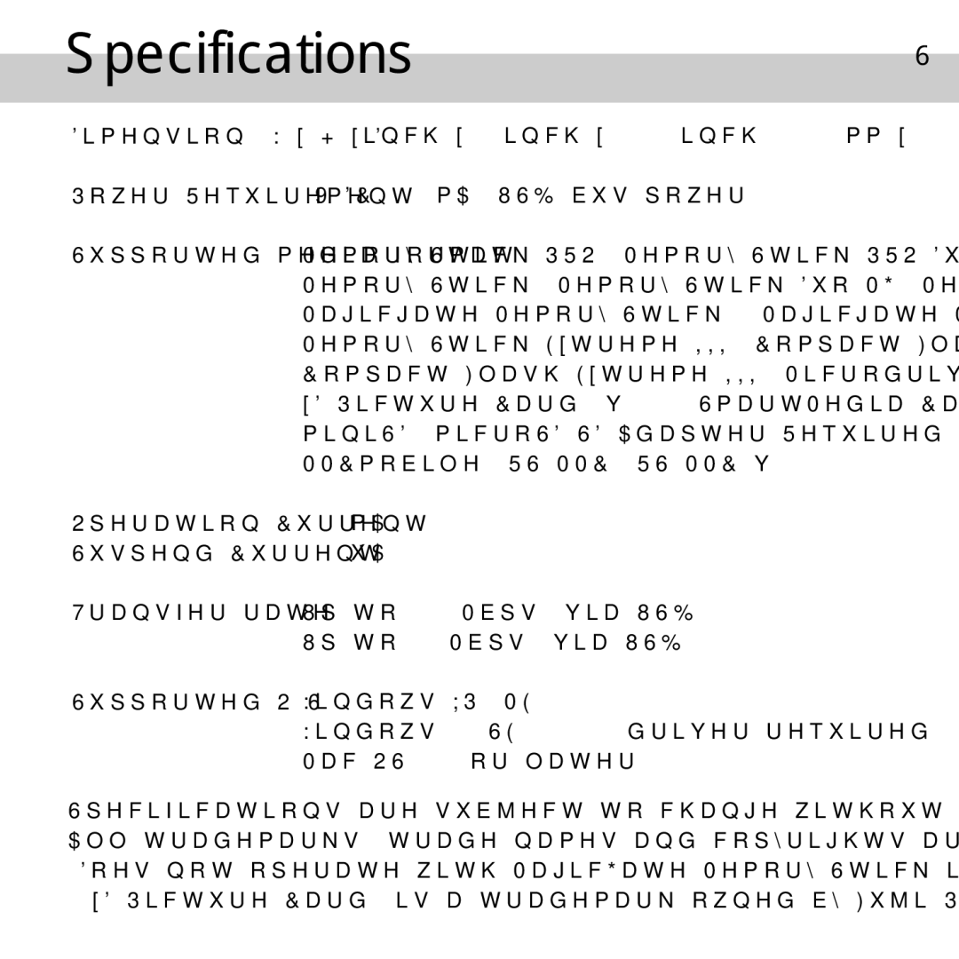 Atech Flash Technology XM-28U manual Specifications6 