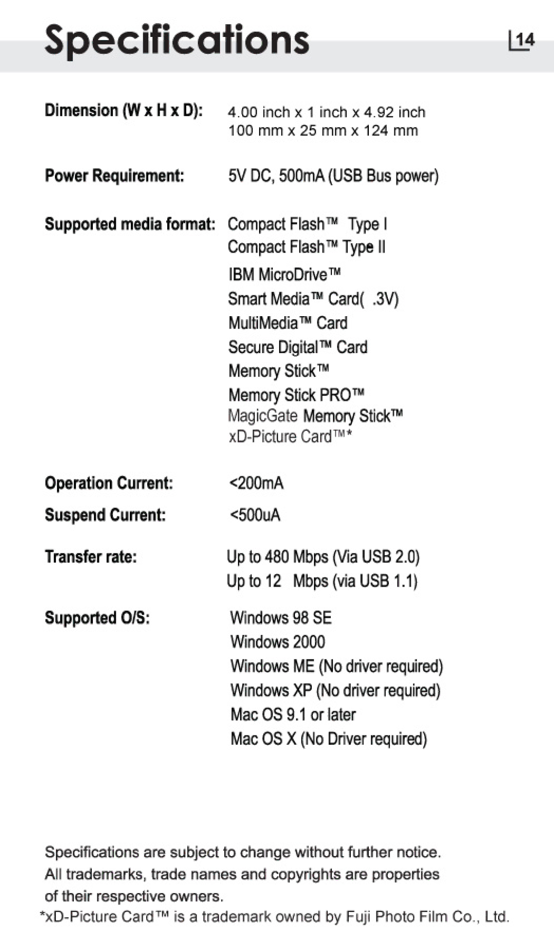 Atech Flash Technology XM-4U manual 