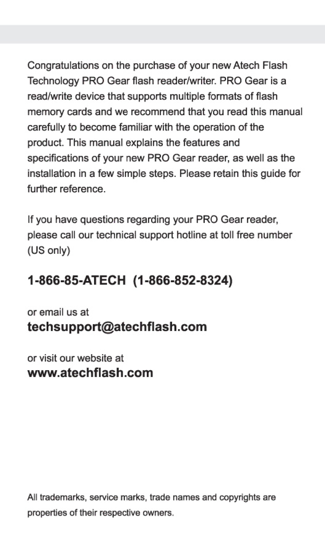 Atech Flash Technology XM-4U manual 