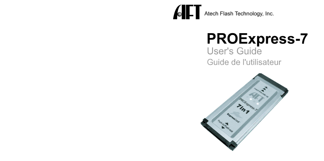 Atech Tech PROExpress-7 manual 