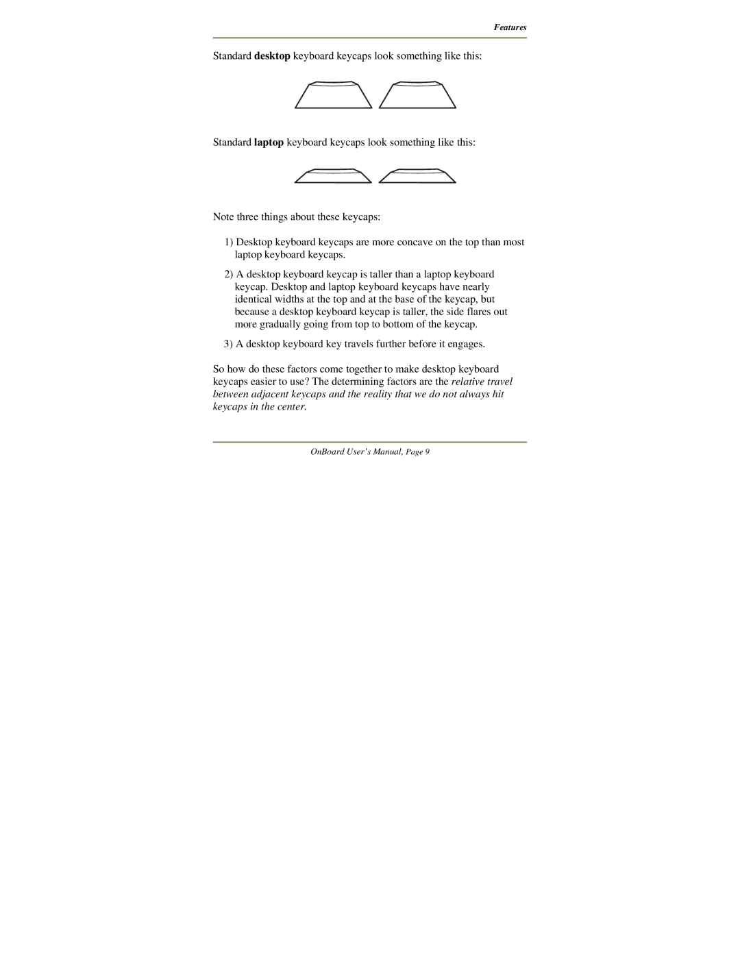 Atek electronic OnBoard manual Features 