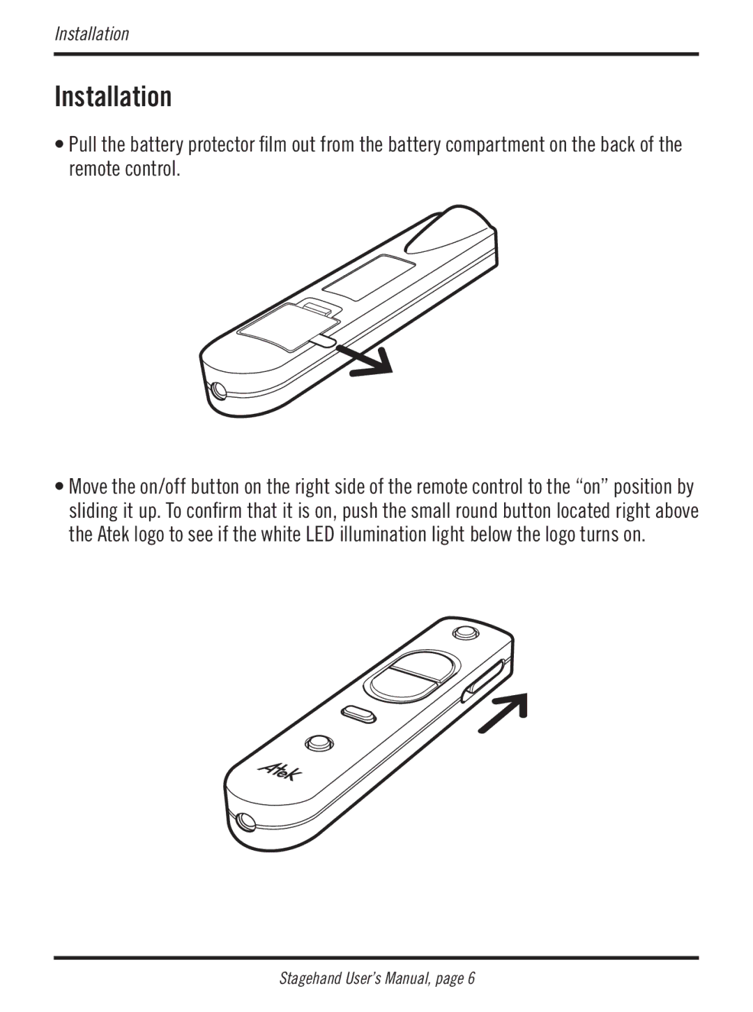 Atek electronic RM200 user manual Installation 