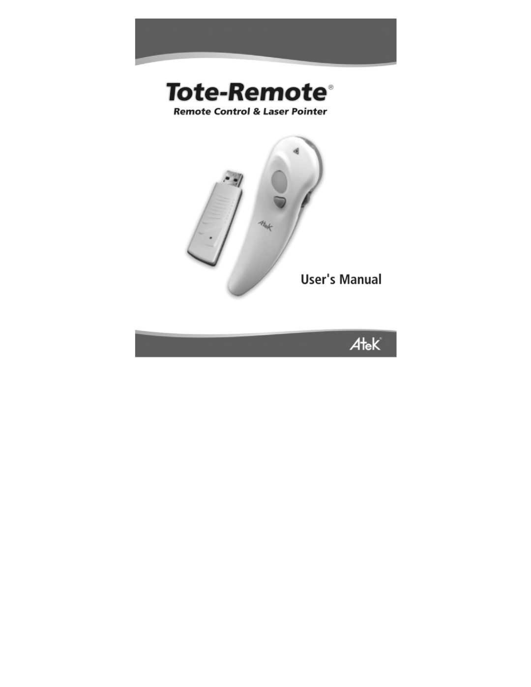 Atek electronic Tote manual 