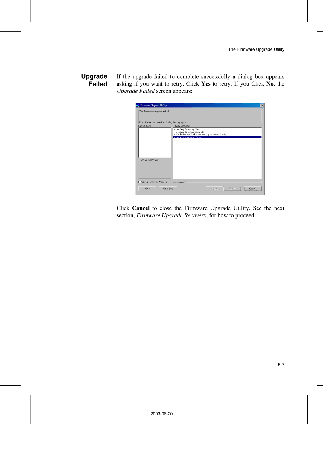 ATEN Technology ACS-1208A user manual Upgrade Failed 