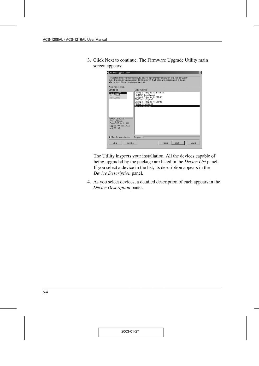 ATEN Technology ACS-1208AL, ACS-1216AL user manual 2003-01-27 