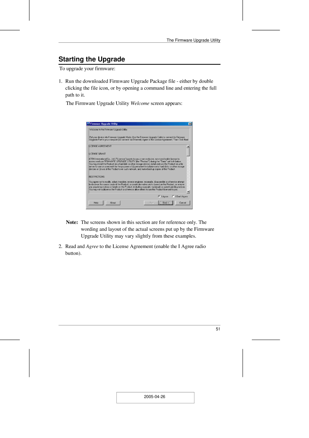 ATEN Technology CL-1216, CL-1208 user manual Starting the Upgrade 