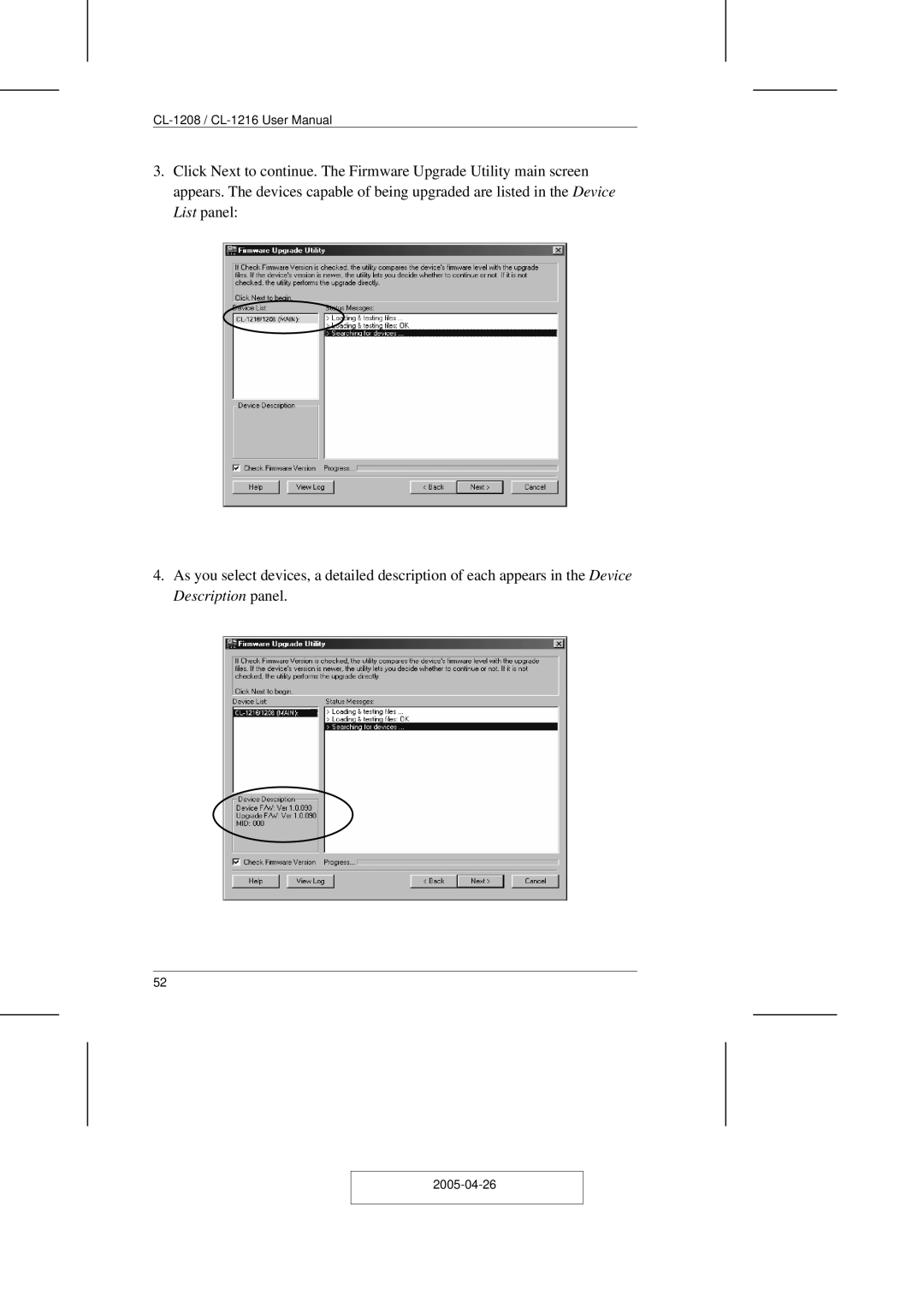 ATEN Technology CL-1208, CL-1216 user manual 2005-04-26 