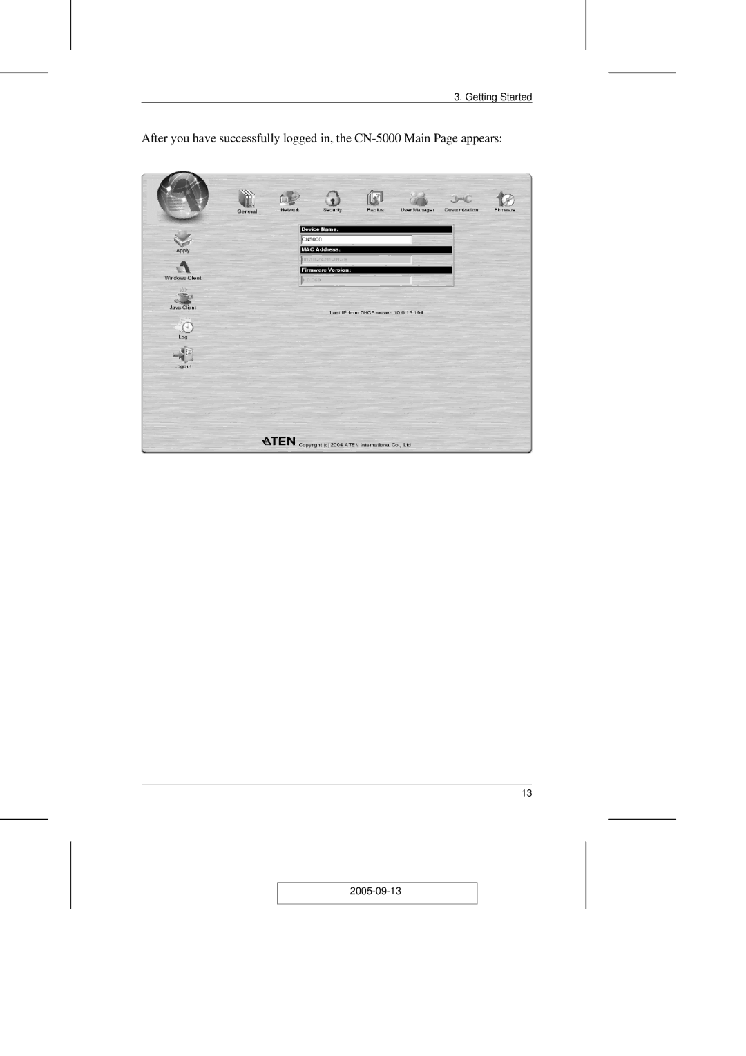 ATEN Technology CN-5000 user manual Getting Started 