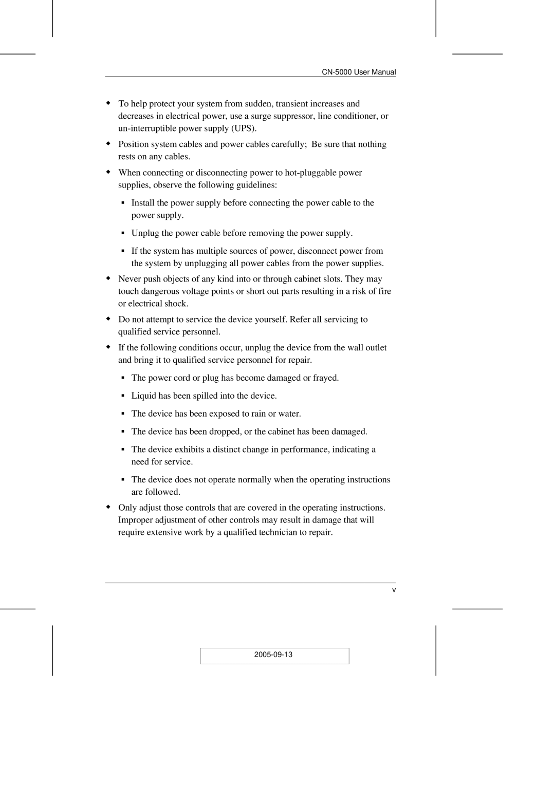 ATEN Technology CN-5000 user manual 2005-09-13 