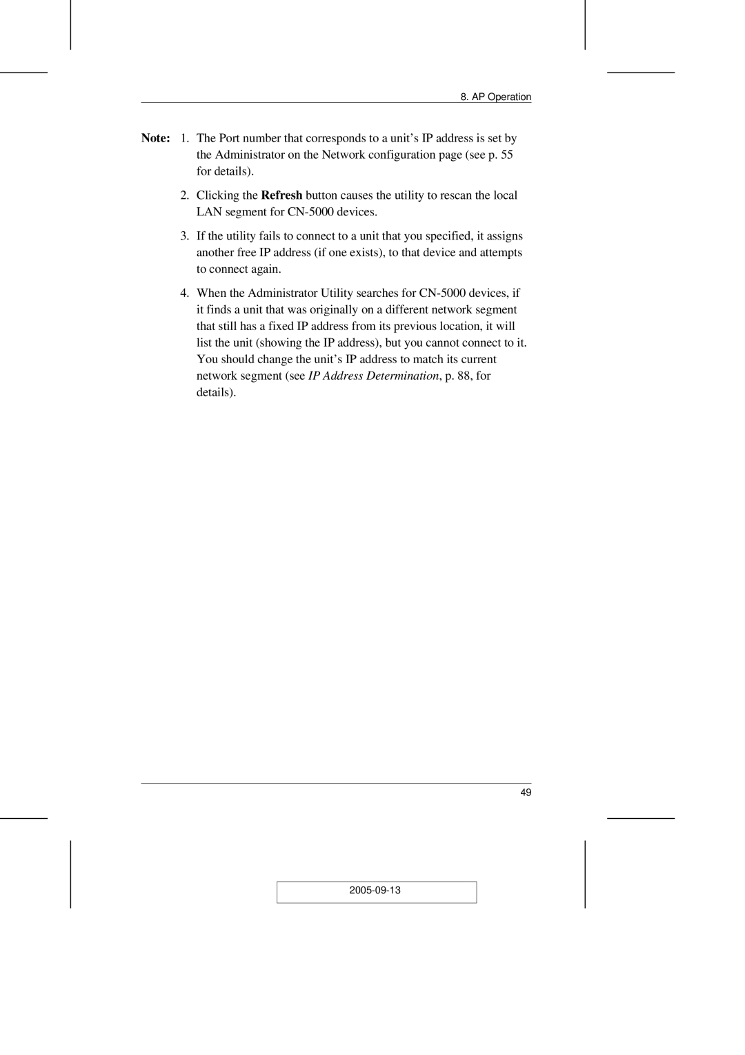 ATEN Technology CN-5000 user manual AP Operation 