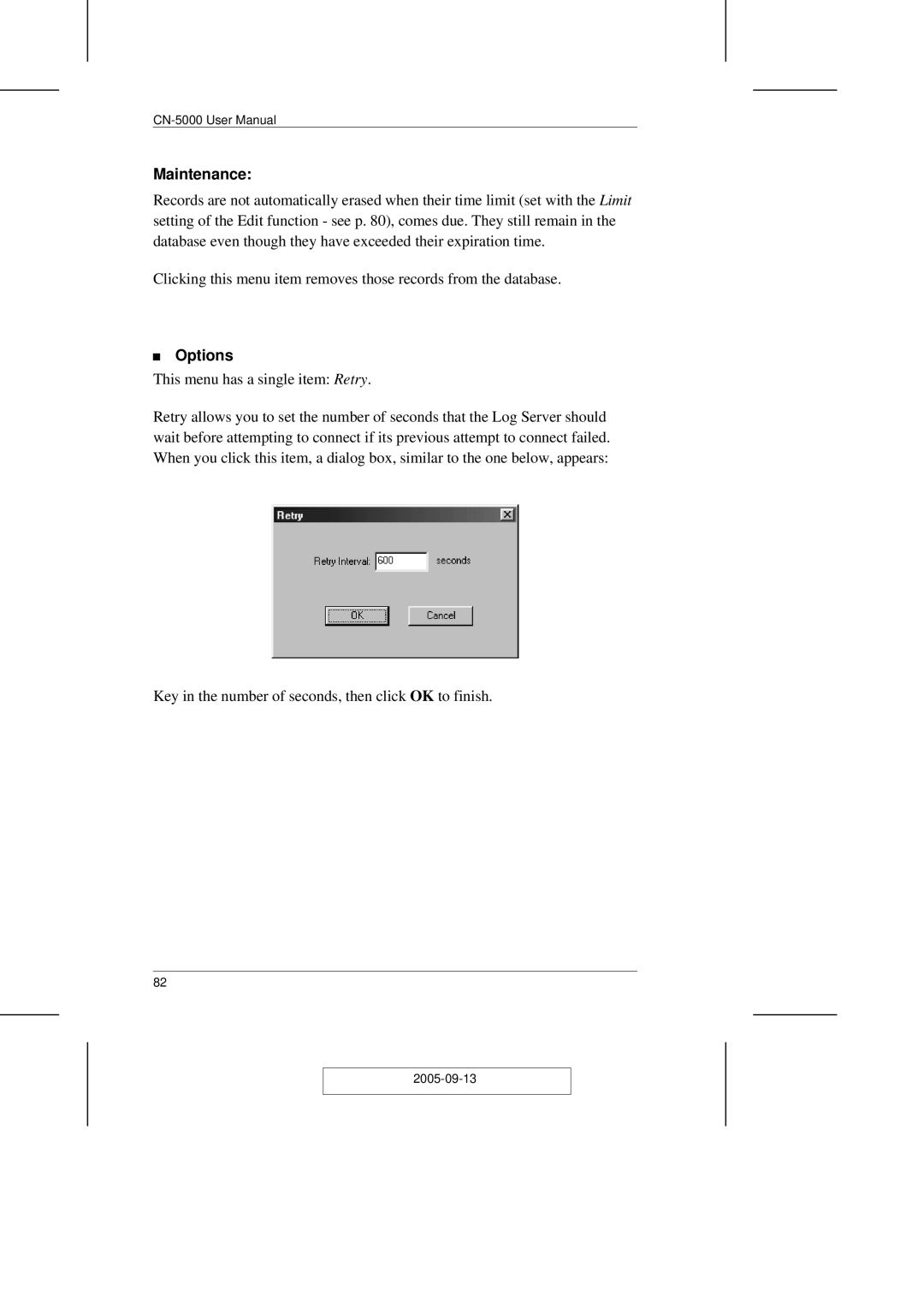 ATEN Technology CN-5000 user manual Maintenance, Options 