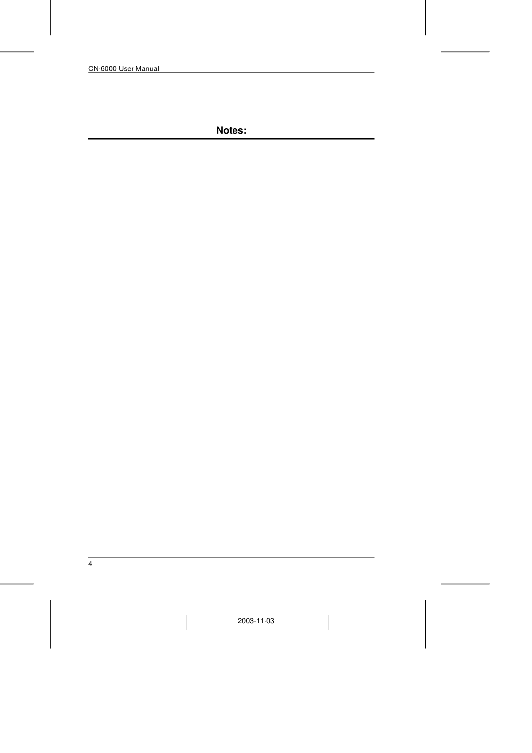 ATEN Technology CN-6000 user manual 2003-11-03 