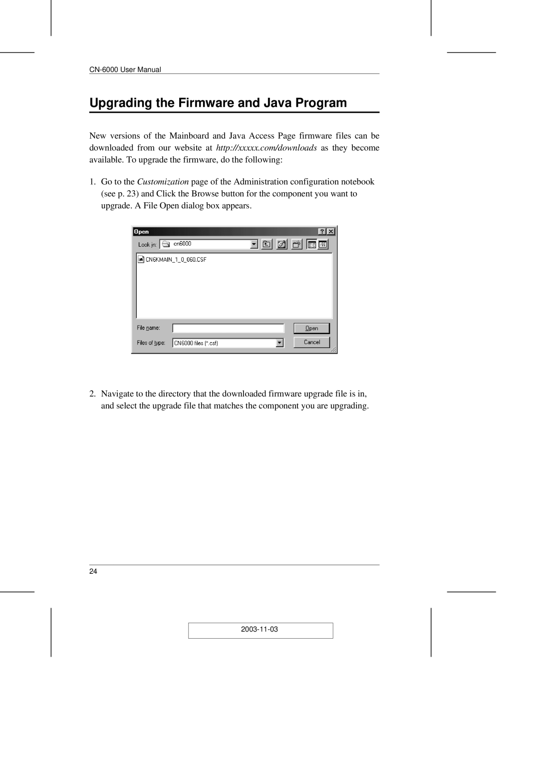 ATEN Technology CN-6000 user manual Upgrading the Firmware and Java Program 