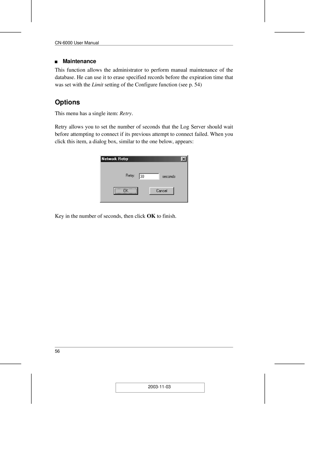 ATEN Technology CN-6000 user manual Options, Maintenance 