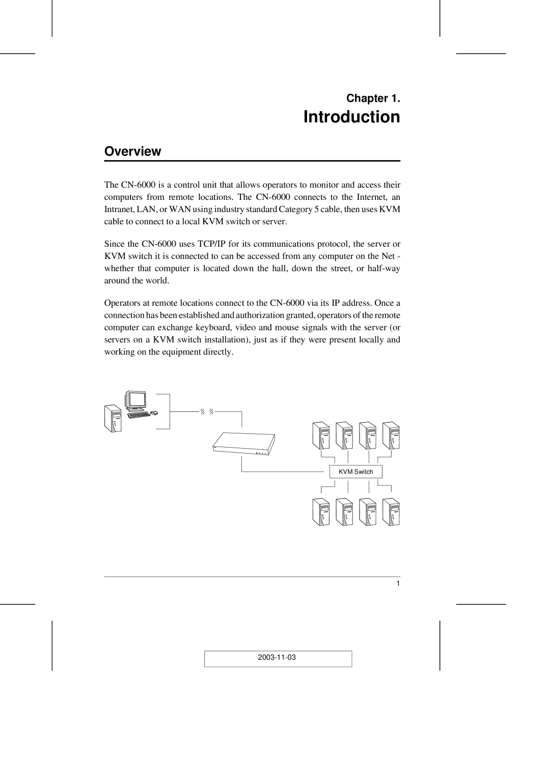 ATEN Technology CN-6000 user manual Overview, Chapter 