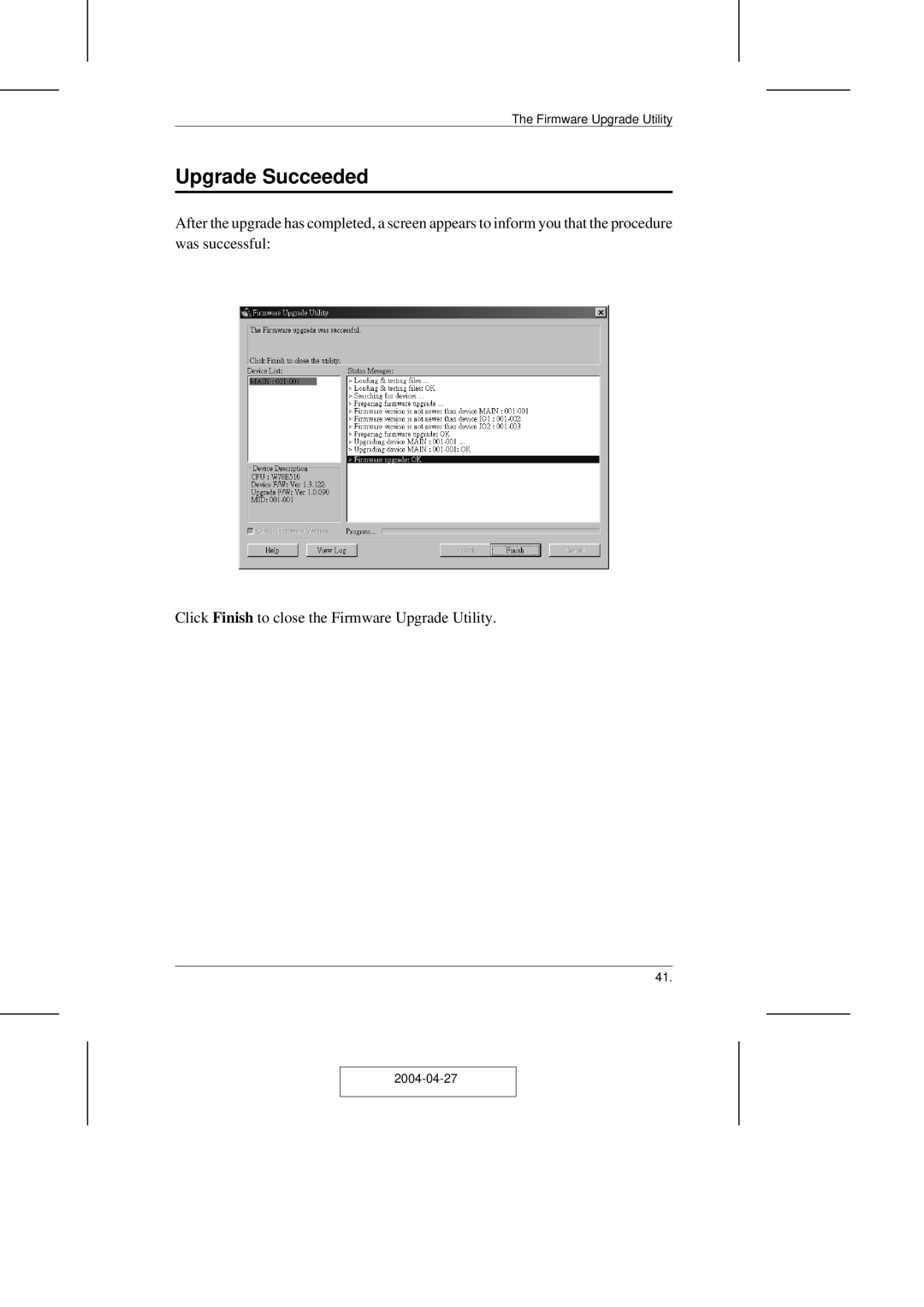 ATEN Technology CS-1708 user manual Upgrade Succeeded 