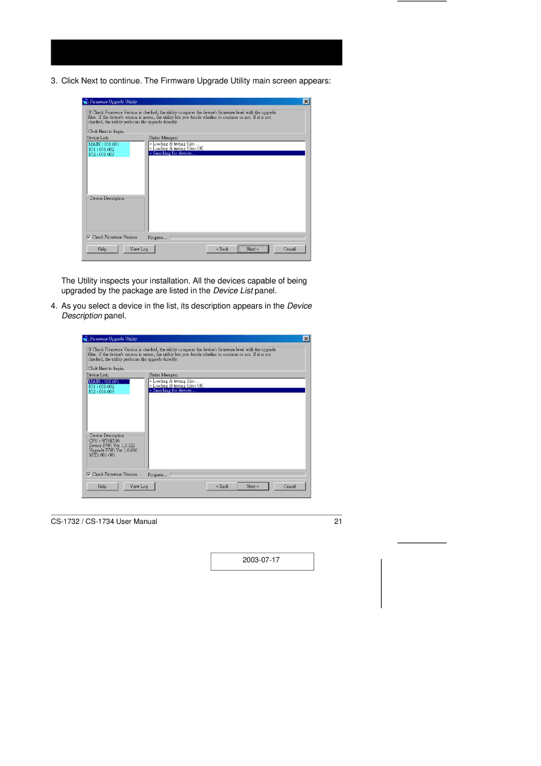 ATEN Technology CS-1732 user manual 2003-07-17 