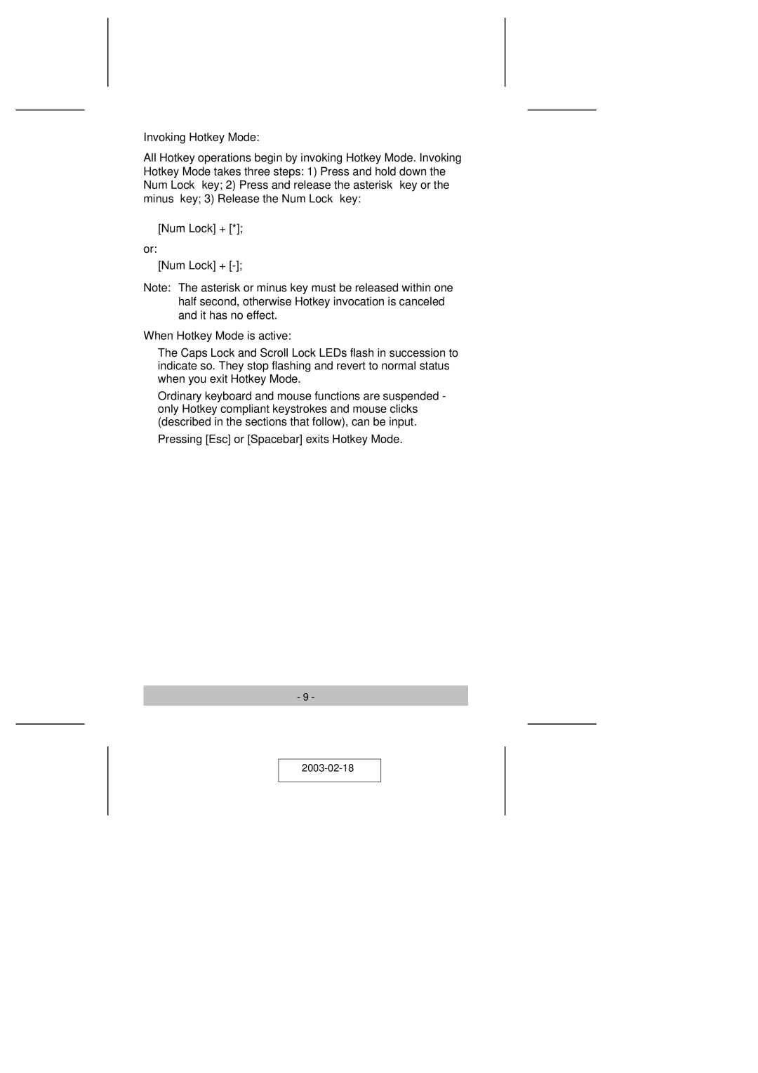 ATEN Technology CS-74A user manual Invoking Hotkey Mode 